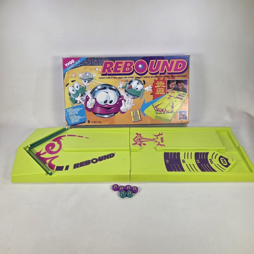 Vintage 1994 Tyco Rebound Skill Action Game Shuffleboard Game *Read*